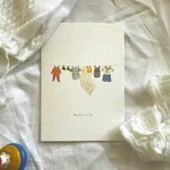 Baby clothes washing line card 'Mama to Be'|Cottontails Baby Hot