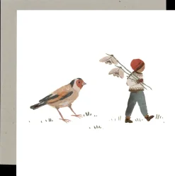 Goldfinch and Snowdrops Card|Cottontails Baby New