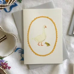 Goose & gosling card|Cottontails Baby