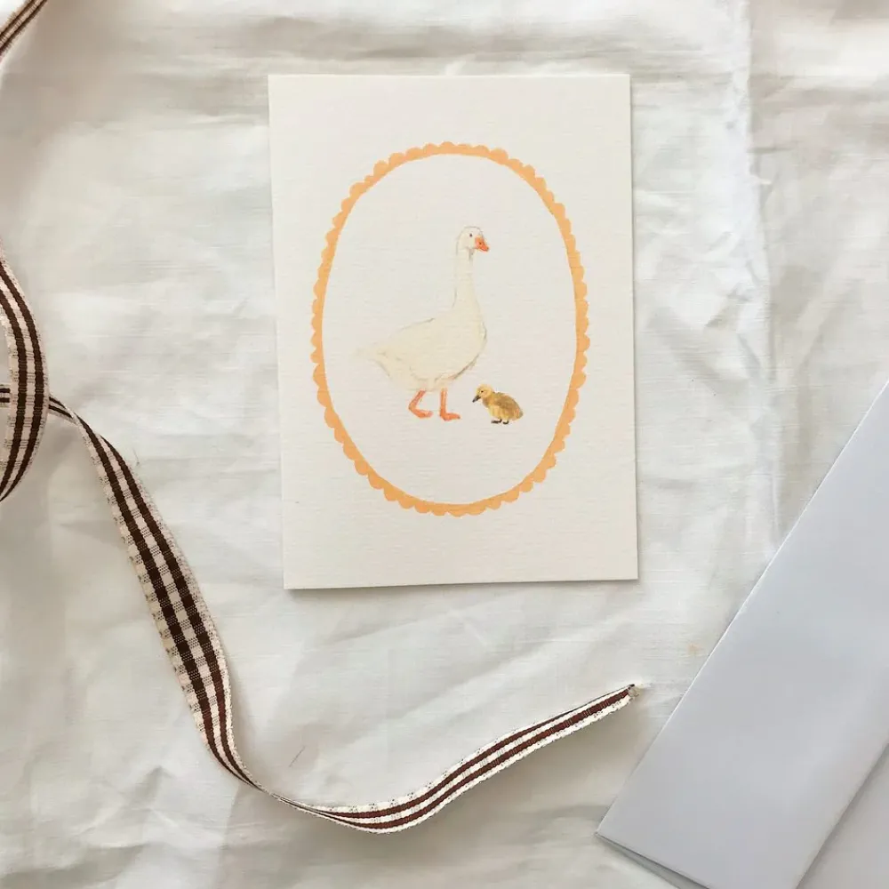 Goose & gosling card|Cottontails Baby