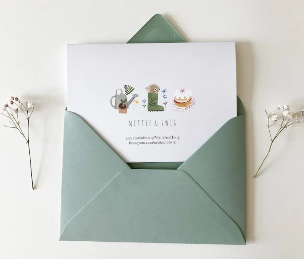 Handmade Card & Stickers - Spring Bunnies|Cottontails Baby Hot