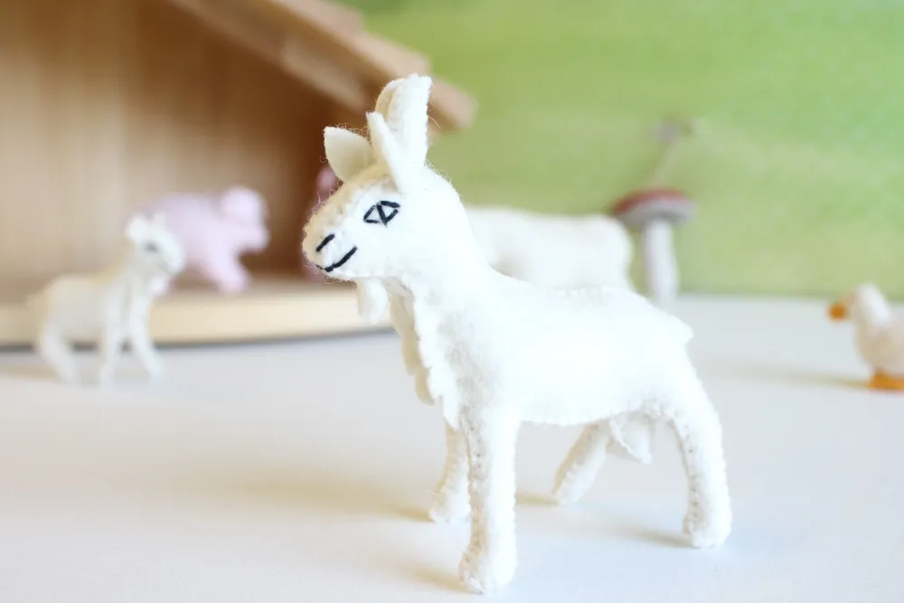 Handmade little felt goat|Cottontails Baby New