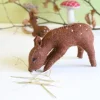 Handmade little felt grazing doe|Cottontails Baby Sale
