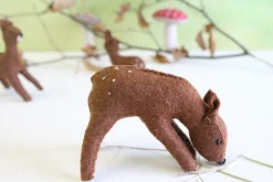 Handmade little felt grazing doe|Cottontails Baby Sale