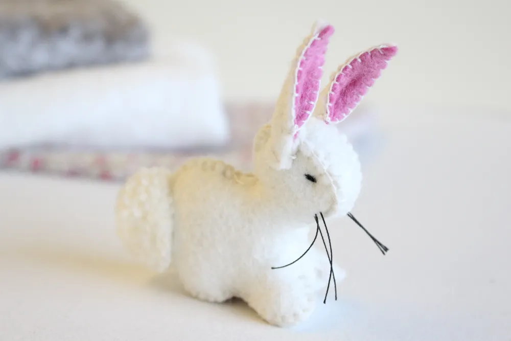 Handmade little felt rabbit - white|Cottontails Baby New
