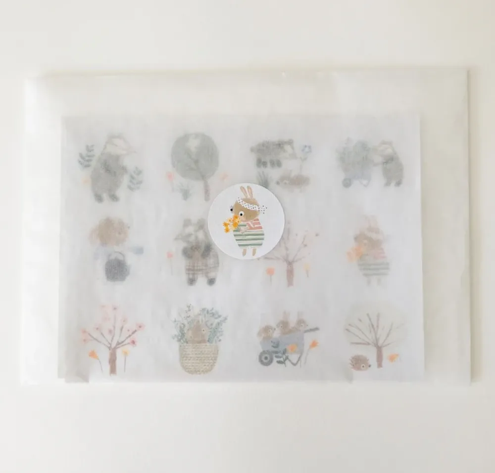Handmade Paper Stickers - Spring|Cottontails Baby Hot