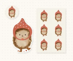 Handmade Paper Stickers - Pixie Hedgehog|Cottontails Baby Hot
