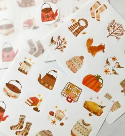 Handmade Paper Stickers - Autumn|Cottontails Baby Sale