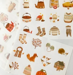 Handmade Paper Stickers - Autumn|Cottontails Baby Sale