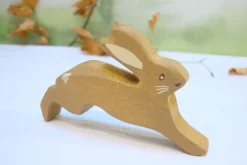 Little wooden woodland animal - leaping hare|Cottontails Baby Discount