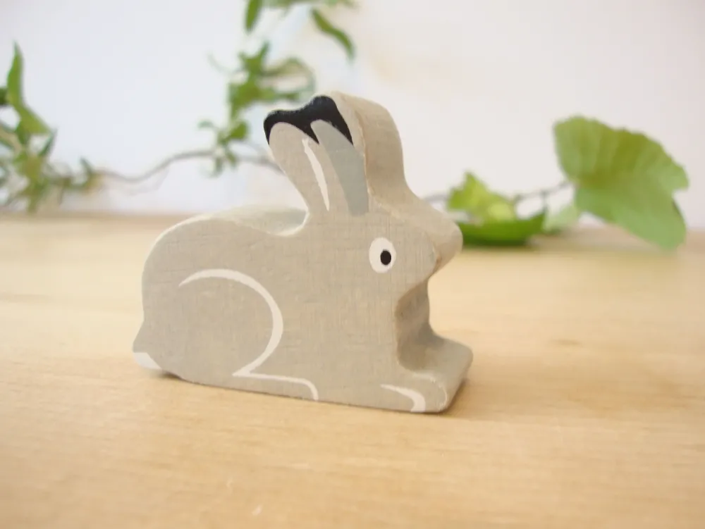 Little wooden woodland animal - snow hare|Cottontails Baby Hot