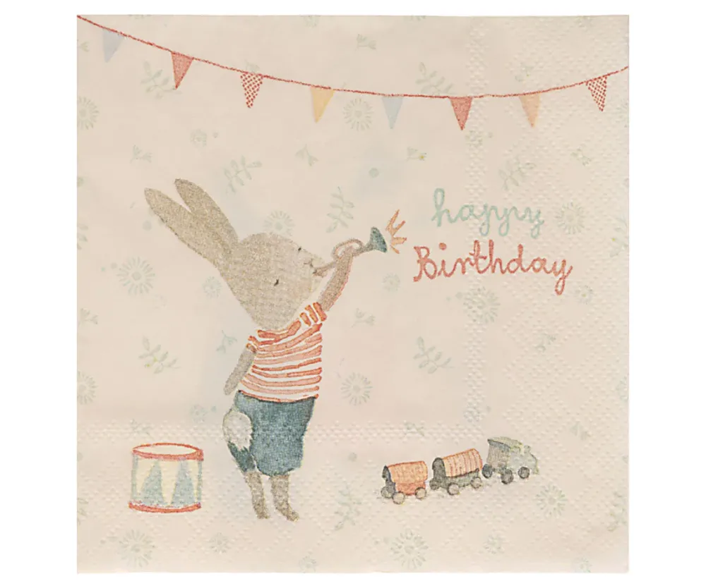 Maileg Paper Napkins - Happy Birthday Bunny|Cottontails Baby Discount
