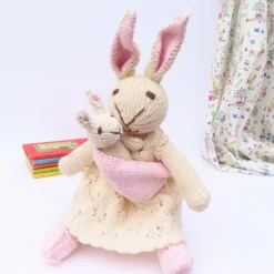 Mother Rabbit and Baby - hand knitted organic cotton|Cottontails Baby Hot