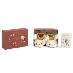 Moulin Roty Apres la Pluie baby slippers - sheep|Cottontails Baby New
