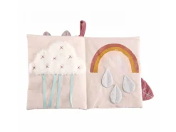 Moulin Roty Apres la Pluie soft activity book & rattle|Cottontails Baby Discount