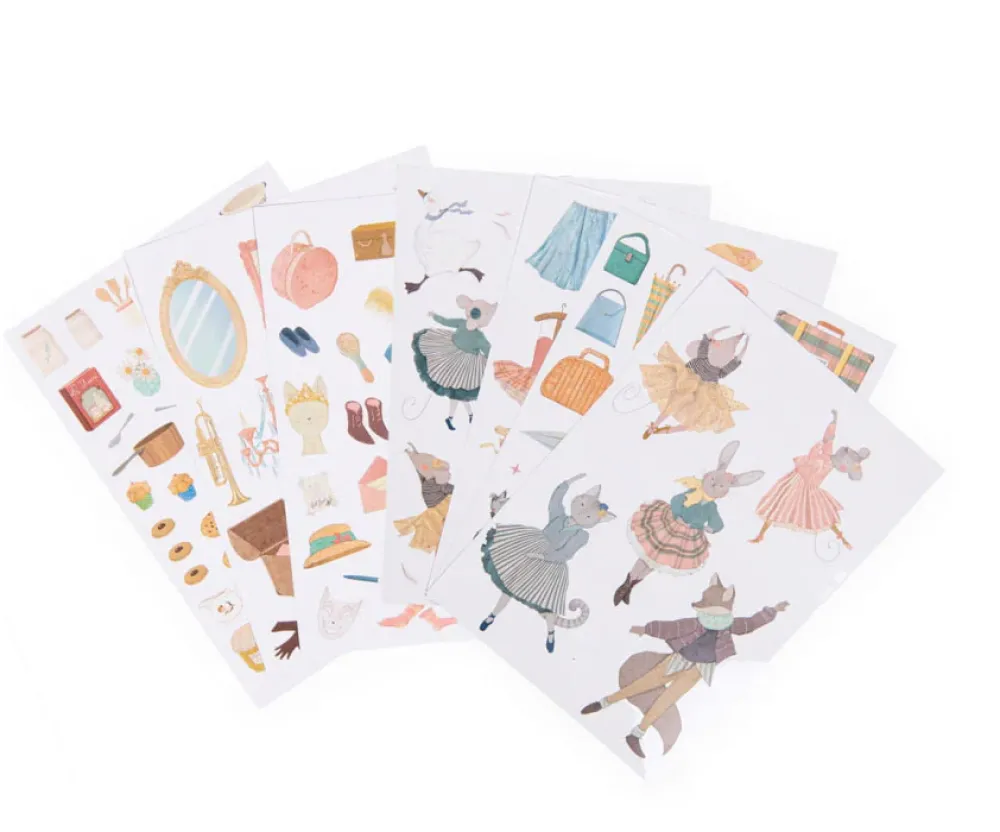 Moulin Roty Dance School Colouring & Sticker Book|Cottontails Baby New
