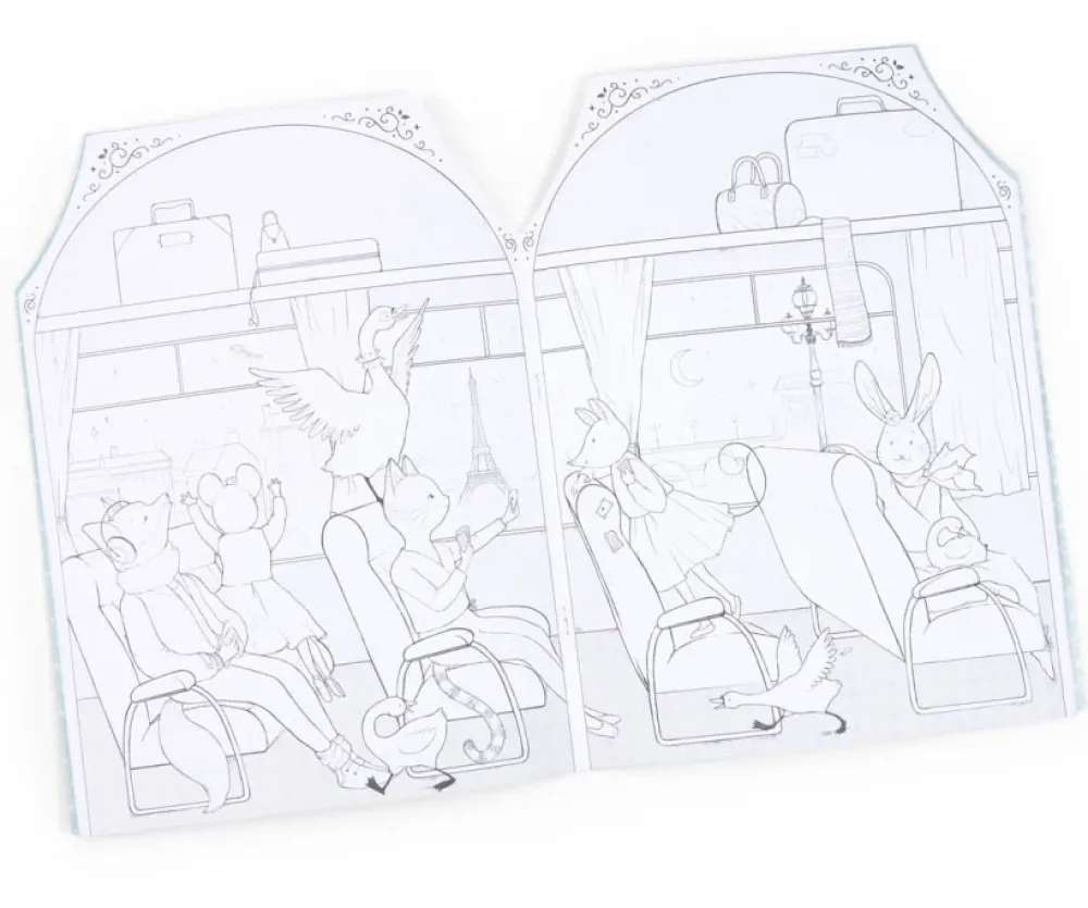 Moulin Roty Dance School Colouring & Sticker Book|Cottontails Baby New