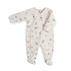 Moulin Roty Floral Baby Sleepsuit - 1 month|Cottontails Baby Best