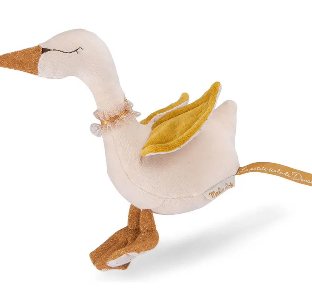 Moulin Roty Golden Swan rattle|Cottontails Baby Online