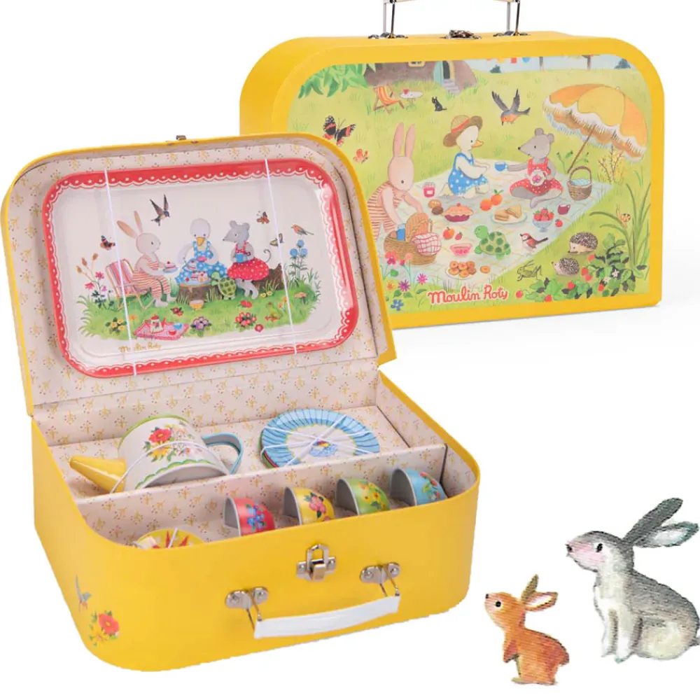 Moulin Roty Grand Family metal tea set|Cottontails Baby Best