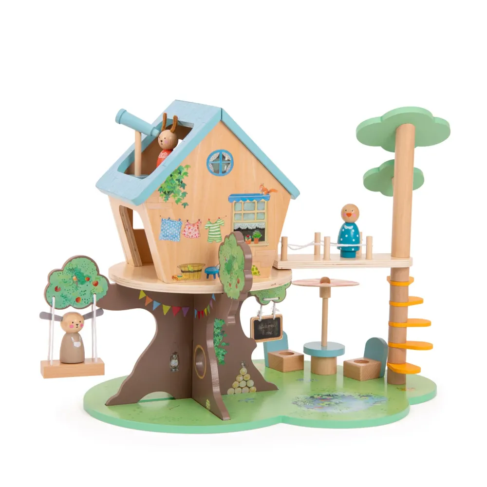 Moulin Roty Grand Family Wooden Treehouse|Cottontails Baby Clearance