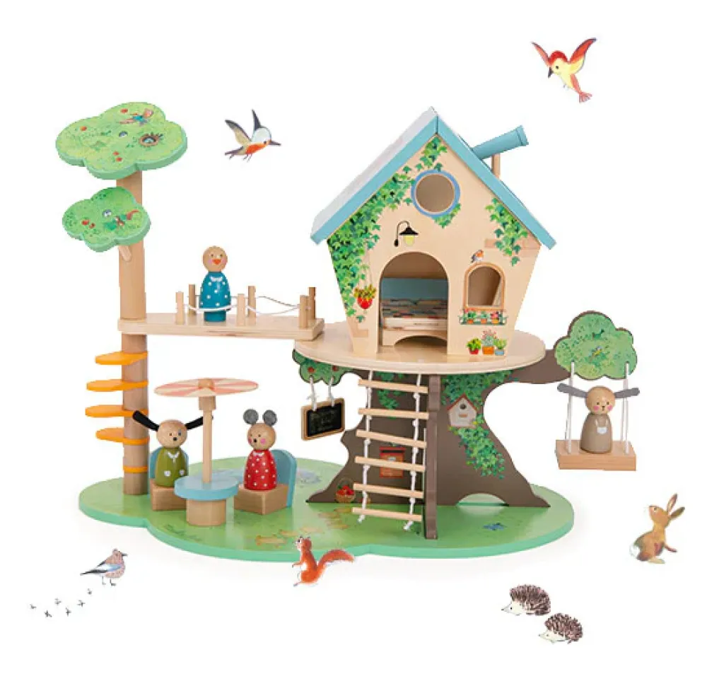 Moulin Roty Grand Family Wooden Treehouse|Cottontails Baby Clearance