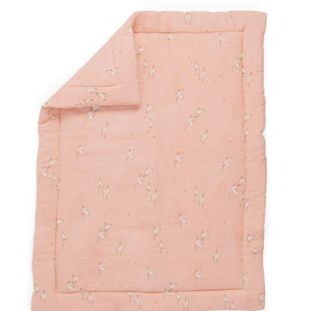 Moulin Roty Pink Swans Baby Quilt 90cm|Cottontails Baby Sale