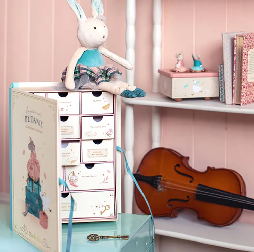 Moulin Roty Soft Blue Velvet Bunny|Cottontails Baby Clearance