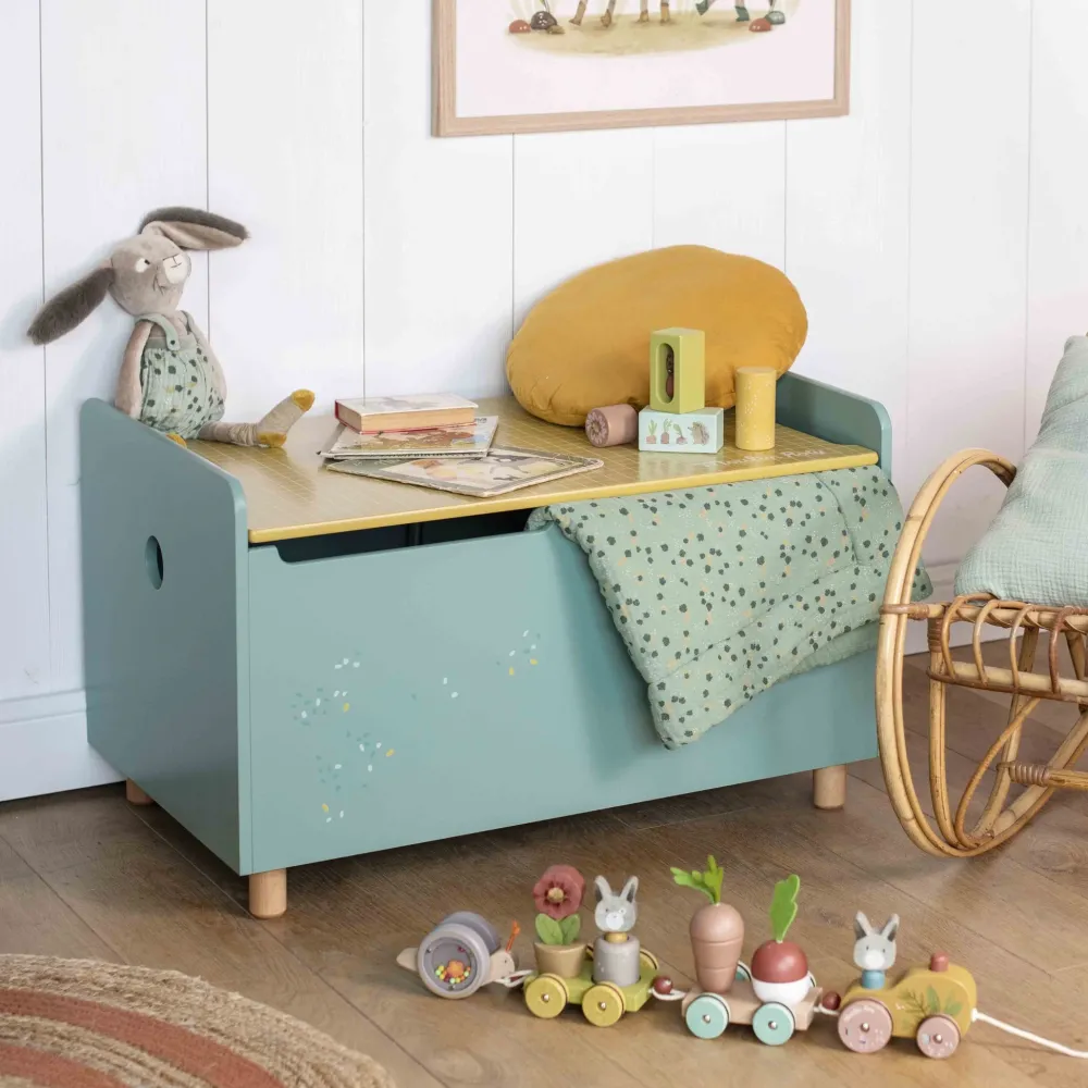 Moulin Roty Three Rabbits Pull-along Wooden Train|Cottontails Baby Outlet