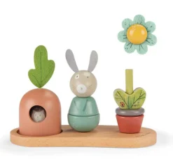 Moulin Roty Three Rabbits Wooden Stacking Toy|Cottontails Baby Hot