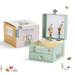 Moulin Roty Three Rabbits Musical Jewellery Box|Cottontails Baby Best