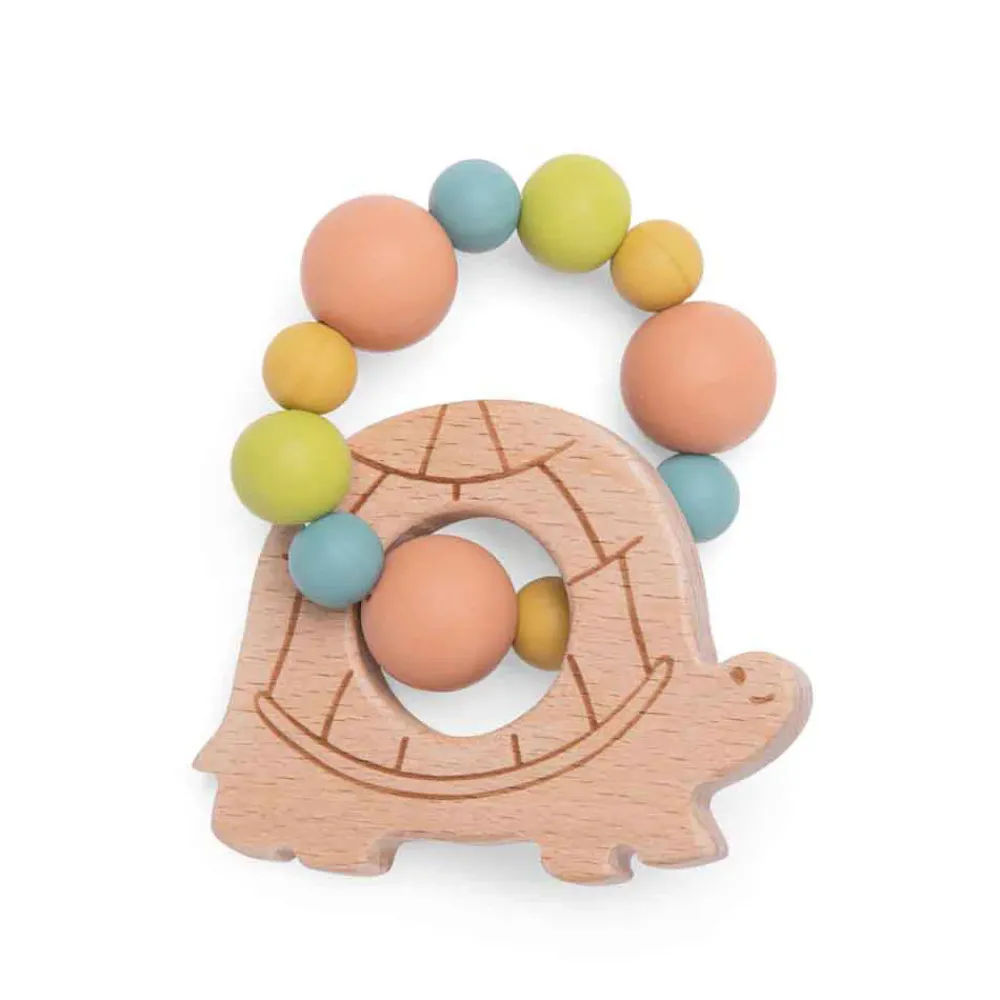 Moulin Roty Tortoise Teether Ring|Cottontails Baby Outlet