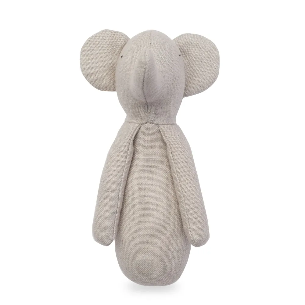 Mr Pickles Cotton Linen Elephant Rattle|Cottontails Baby New