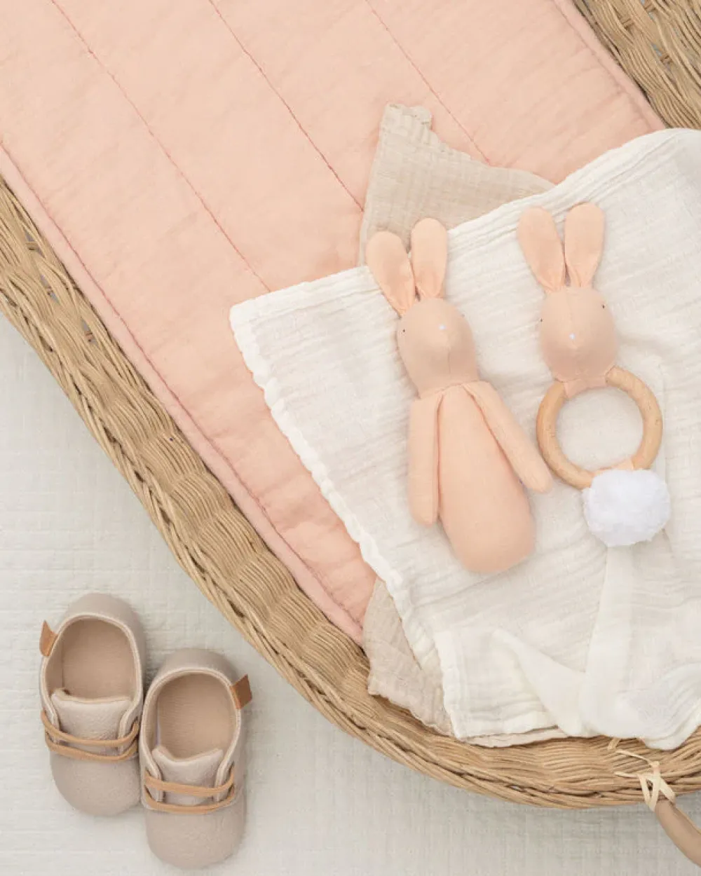 Mr Pickles Cotton Linen Rabbit Rattle|Cottontails Baby Sale