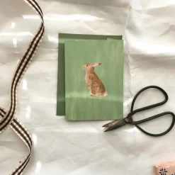 Petite bunny card - green|Cottontails Baby Online