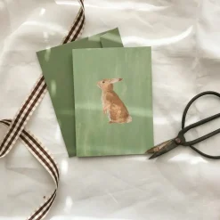 Petite bunny card - green|Cottontails Baby Online