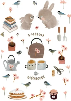 Postcard & Envelope - Bunny Teatime|Cottontails Baby Hot