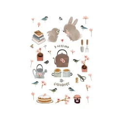 Postcard & Envelope - Bunny Teatime|Cottontails Baby Hot