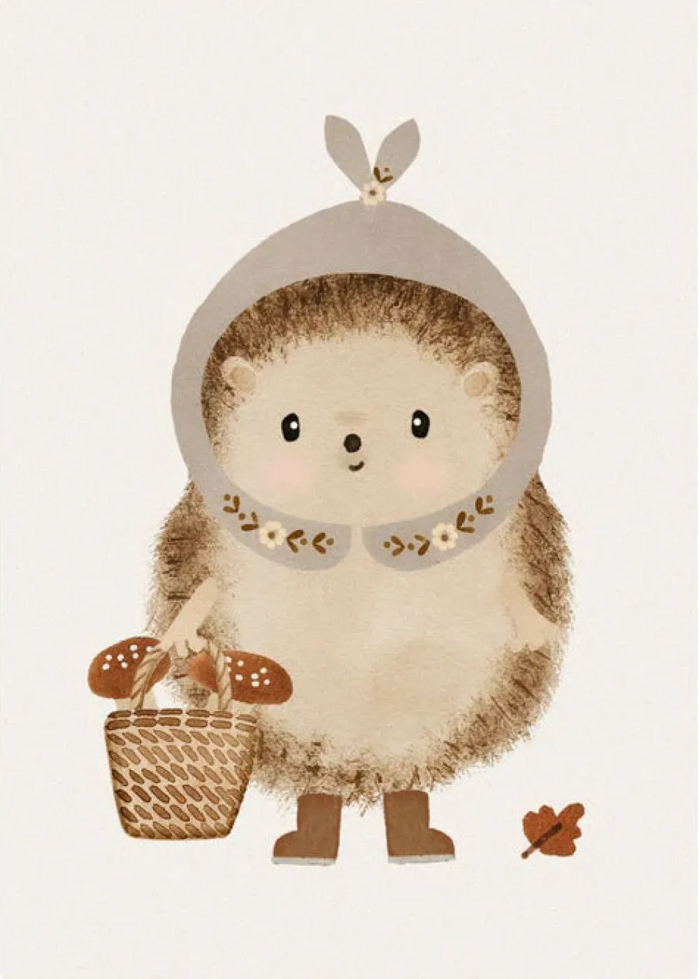 Postcard & Envelope - Foraging Hedgehog|Cottontails Baby Online