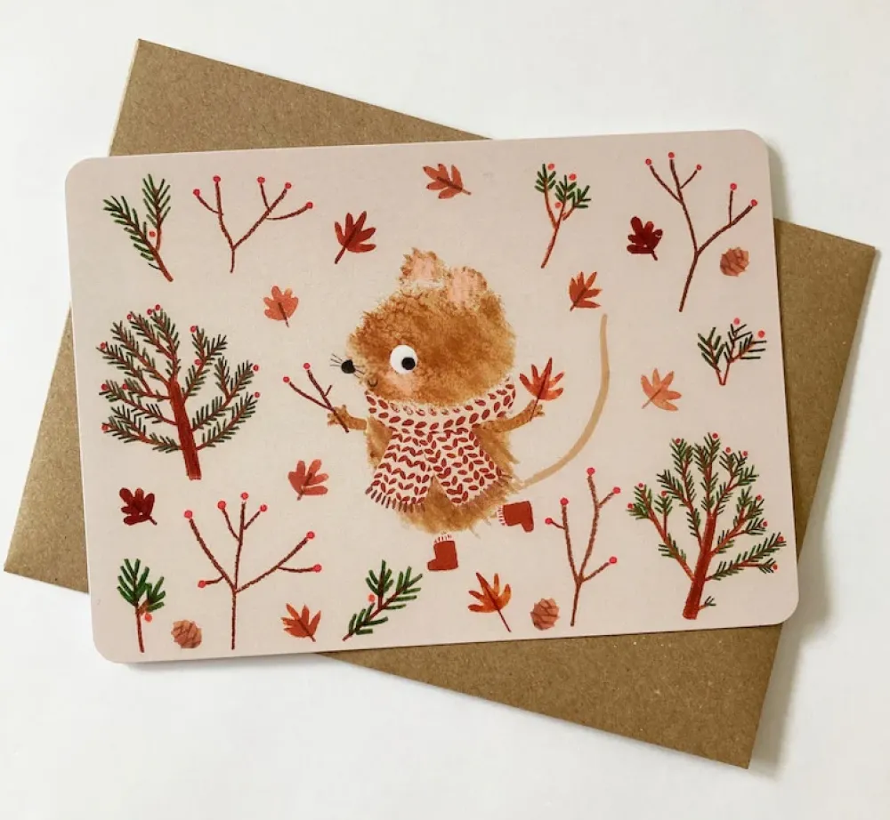 Postcard & Envelope - Harvest Mouse|Cottontails Baby New