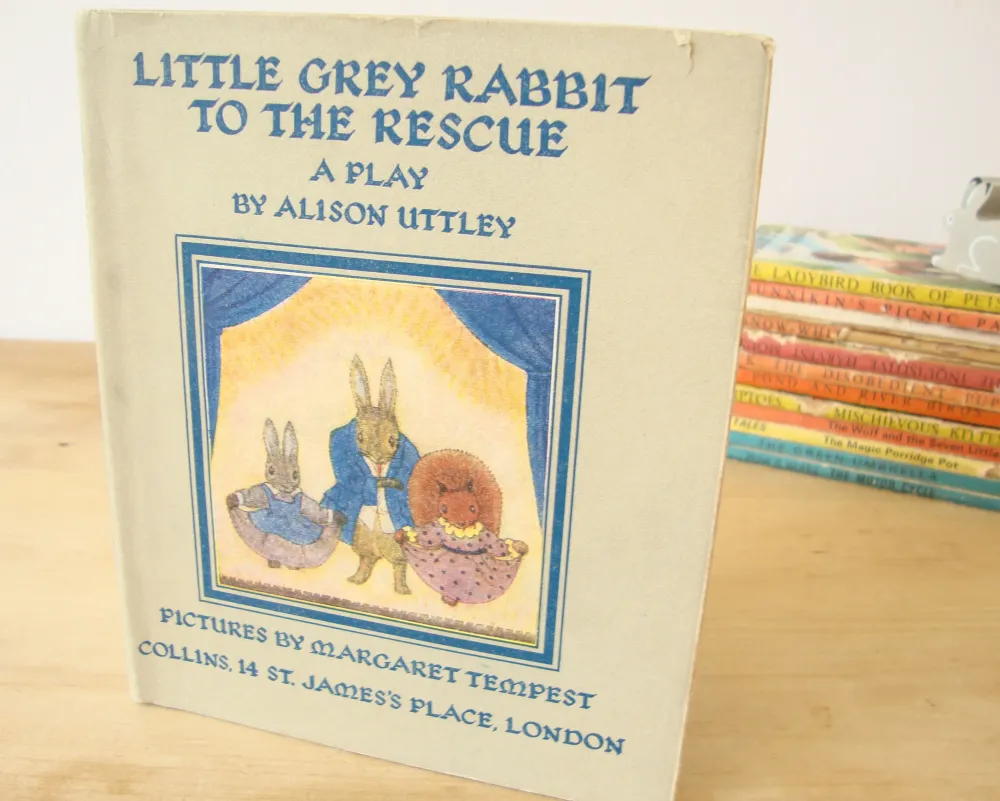 VINTAGE book - Little Grey Rabbit to the Rescue - A Play|Cottontails Baby Best