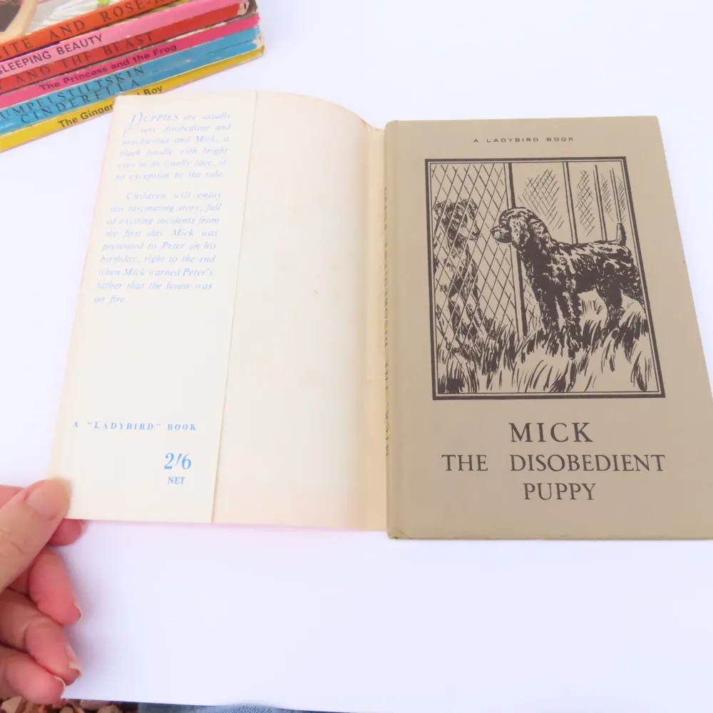 VINTAGE Ladybird book - Mick the Disobedient Puppy with DJ (late 1950s)|Cottontails Baby Hot