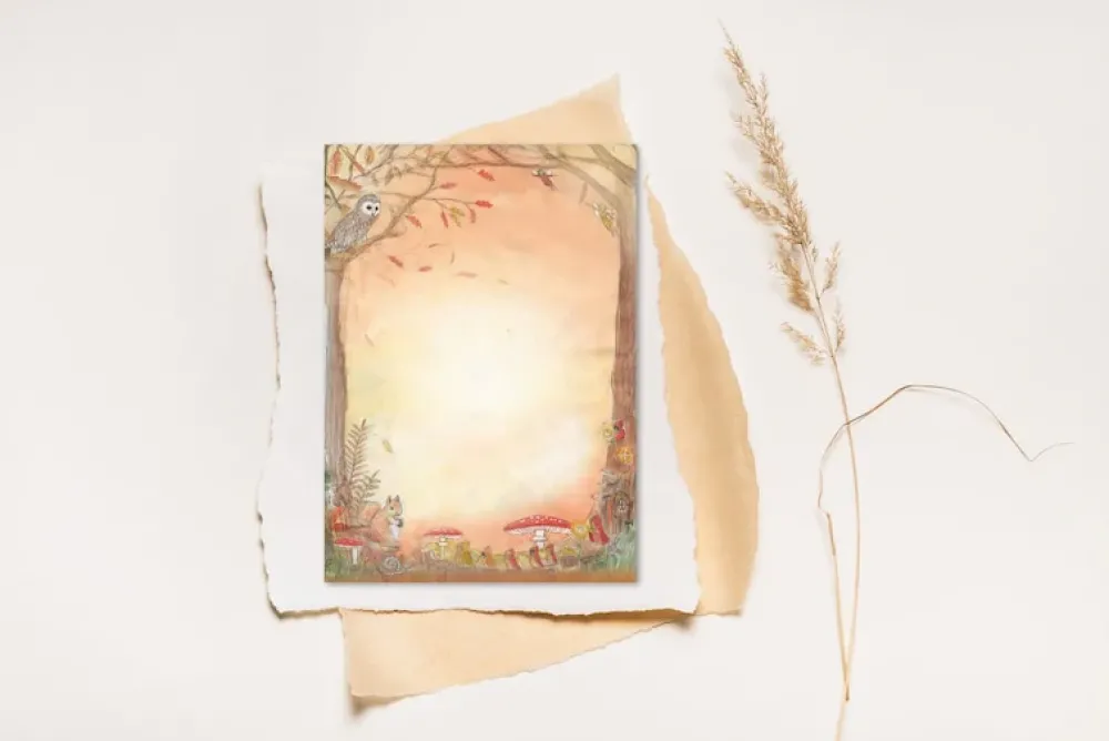 Wilded Family seasonal notepaper set - autumn|Cottontails Baby Discount