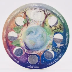 Wooden season wheel - phases of the moon|Cottontails Baby Clearance